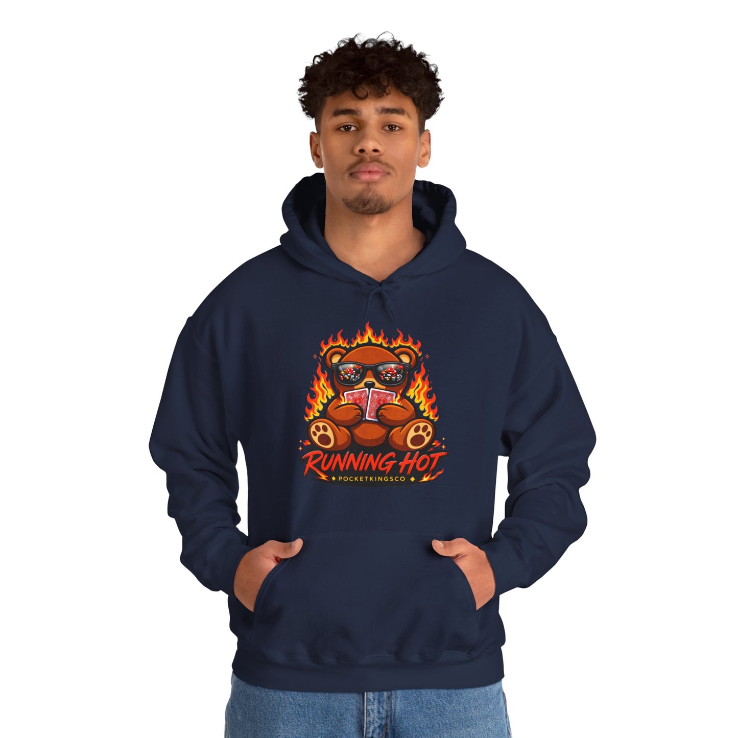 RUNNING HOT Teddy Hoodie  | PocketKingsCo Premium Poker Streetwear