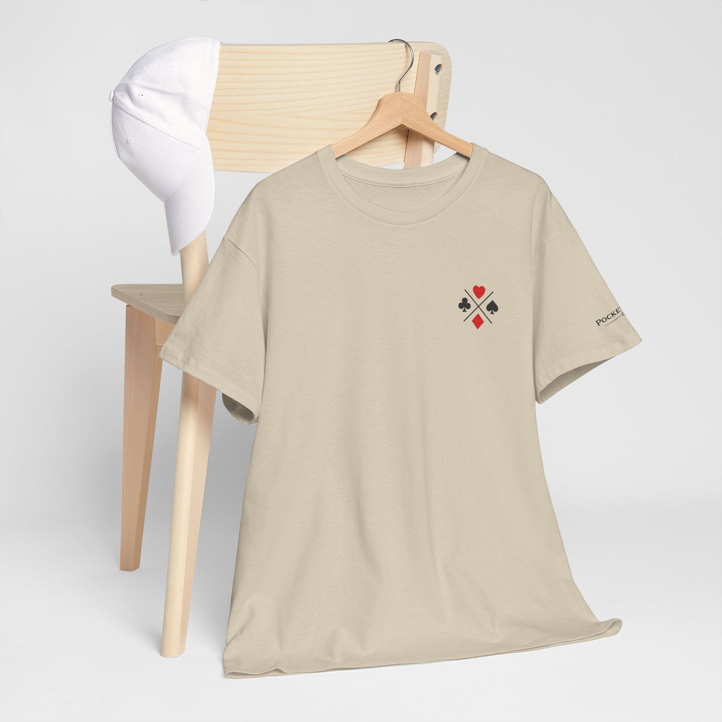 PocketKingsCo Poker Suits Logo T-Shirt – Minimal Left Chest Design