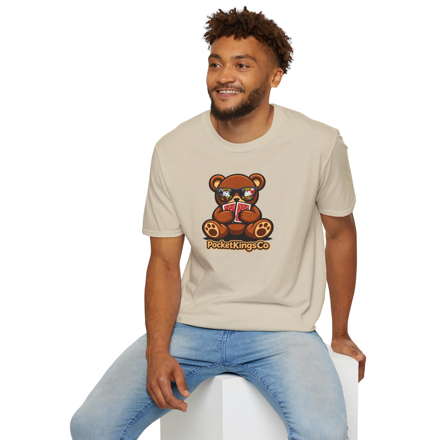High Roller Teddy – Poker Graphic T-Shirt | Pocket Kings Co