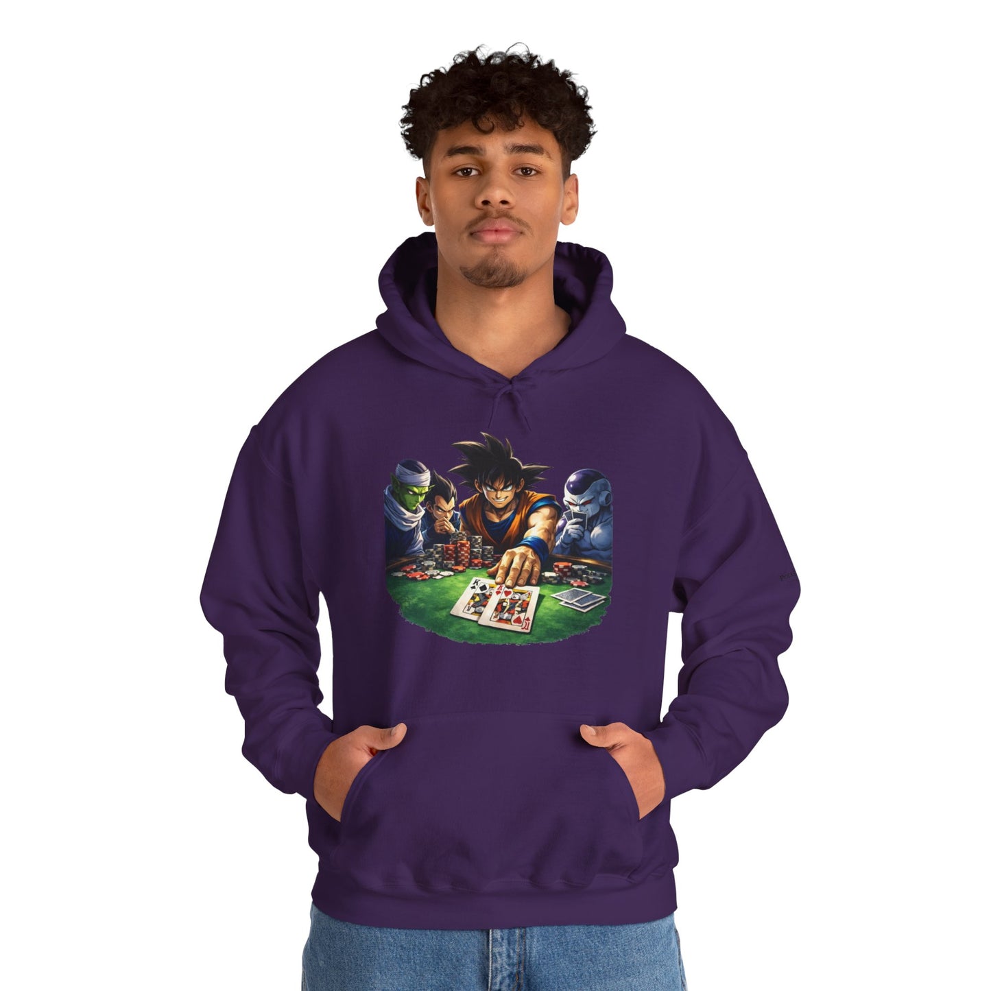 Saiyan Hoodie – Dragon Ball Inspired Poker Graphic | PocketKingsCo