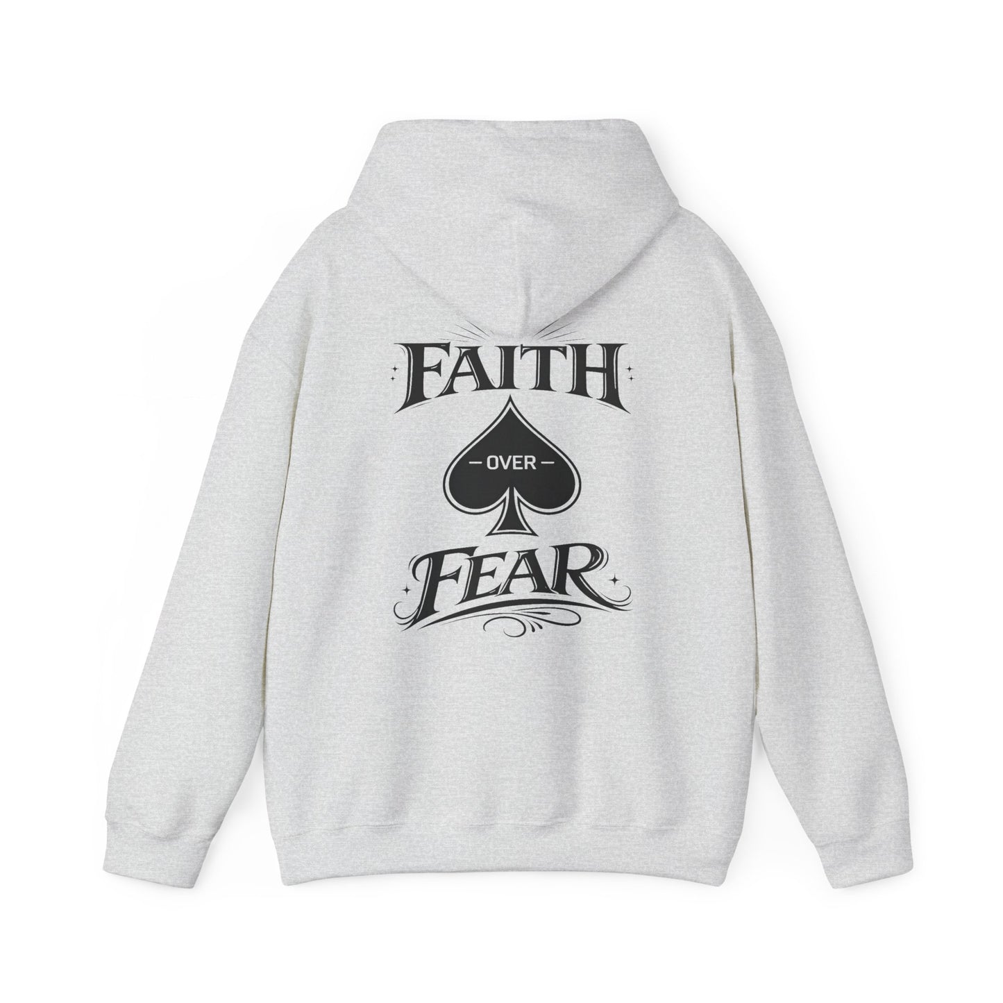 Faith Over Fear Back Print Hoodie – PocketKingsCo Poker Lifestyle