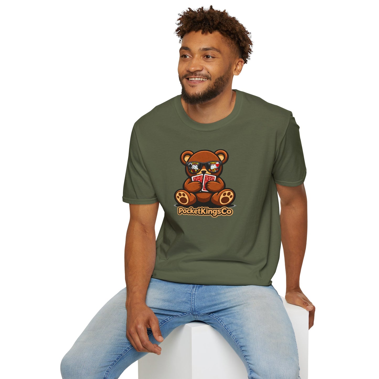 High Roller Teddy – Poker Graphic T-Shirt | Pocket Kings Co