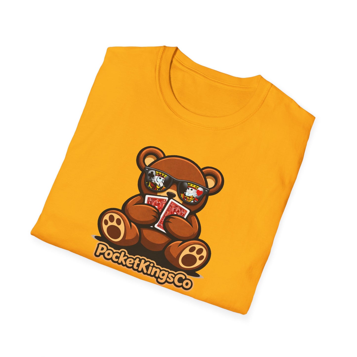 High Roller Teddy – Poker Graphic T-Shirt | Pocket Kings Co