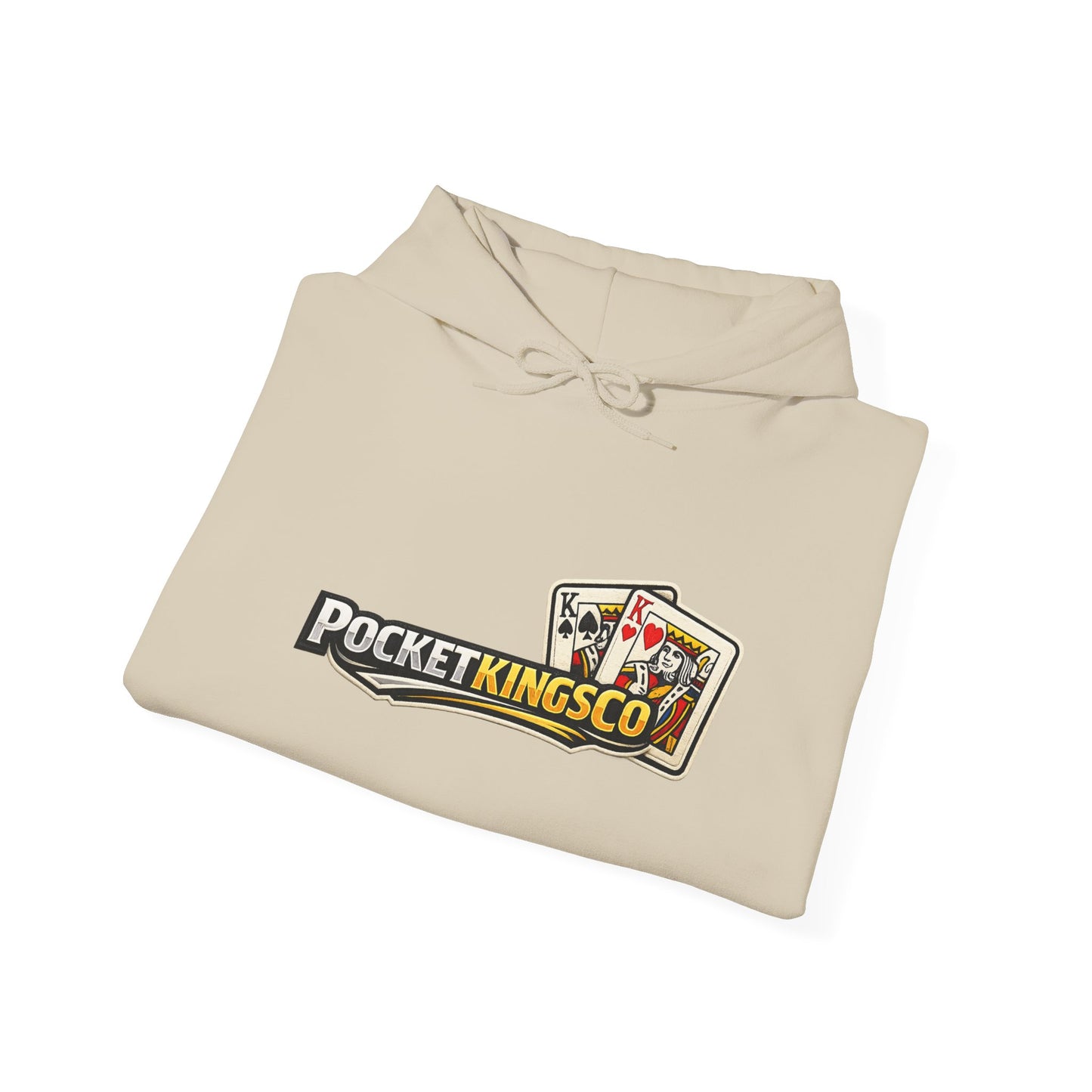 Pocket Kings Co. Logo Hoodie — Retro Playing Cards Graphic Sweatshirt