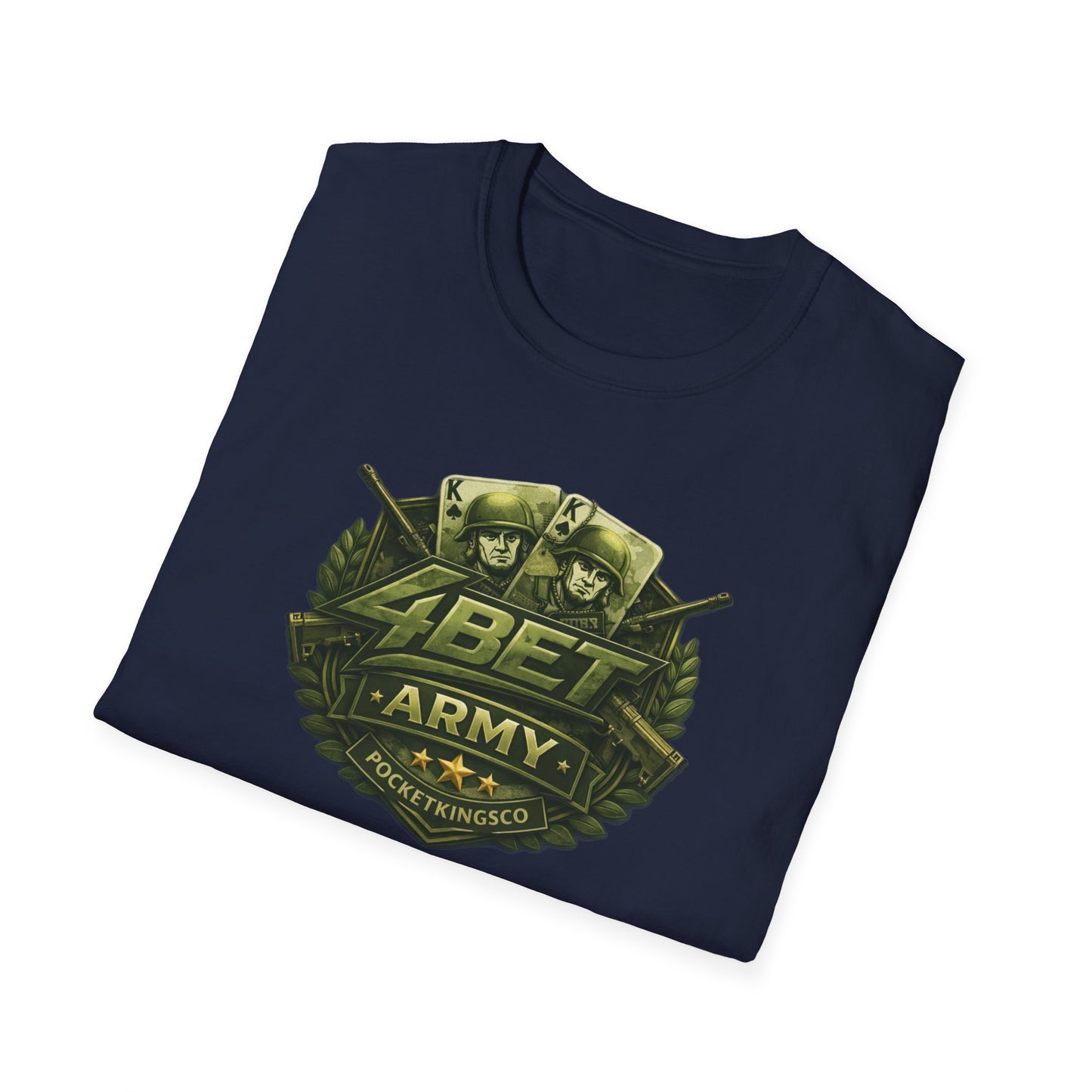 PocketKingsCo Military Patch T-Shirt — "4BET Army" Tee