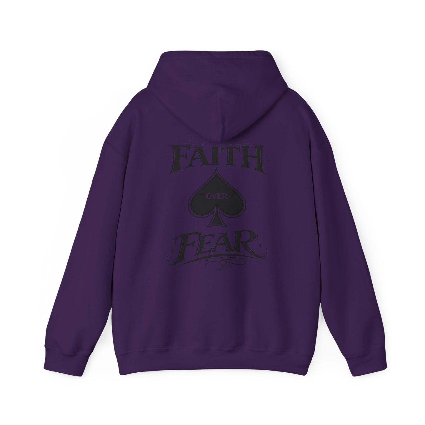 Faith Over Fear Back Print Hoodie – PocketKingsCo Poker Lifestyle