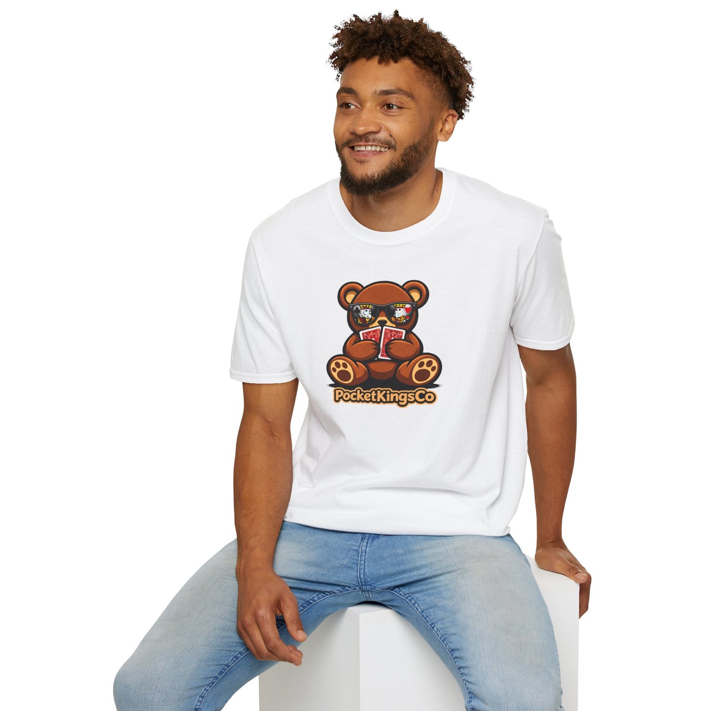 High Roller Teddy – Poker Graphic T-Shirt | Pocket Kings Co