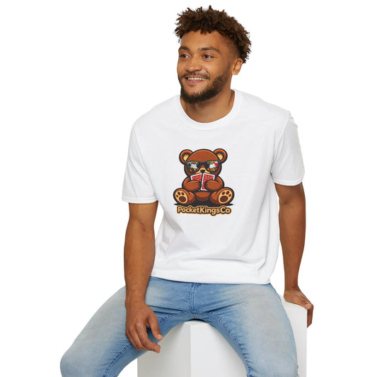 High Roller Teddy – Poker Graphic T-Shirt | Pocket Kings Co