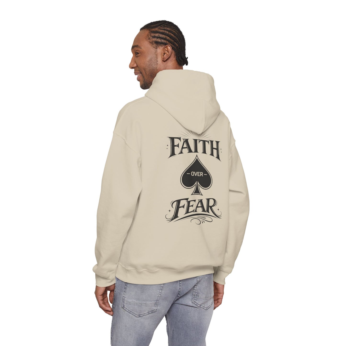 Faith Over Fear Back Print Hoodie – PocketKingsCo Poker Lifestyle