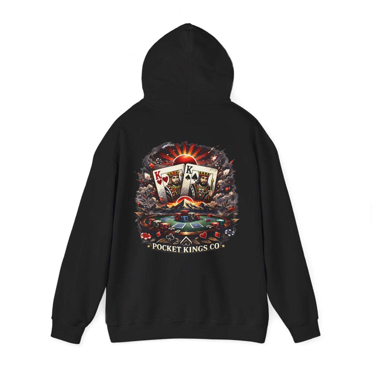 Rising Kings Hoodie – Poker Sunrise Back Graphic | PocketKingsCo