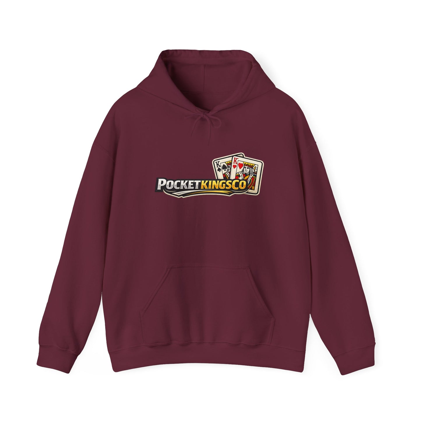 Pocket Kings Co. Logo Hoodie — Retro Playing Cards Graphic Sweatshirt