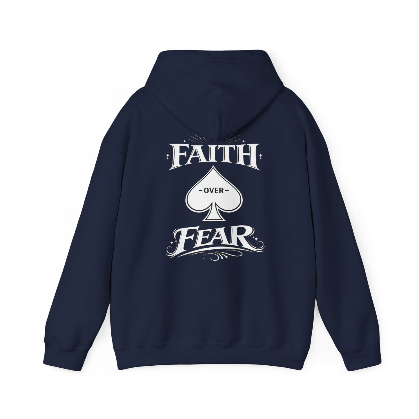 Faith Over Fear Back Print Hoodie – PocketKingsCo Poker Lifestyle