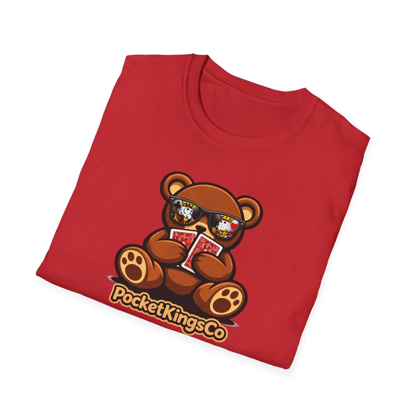High Roller Teddy – Poker Graphic T-Shirt | Pocket Kings Co
