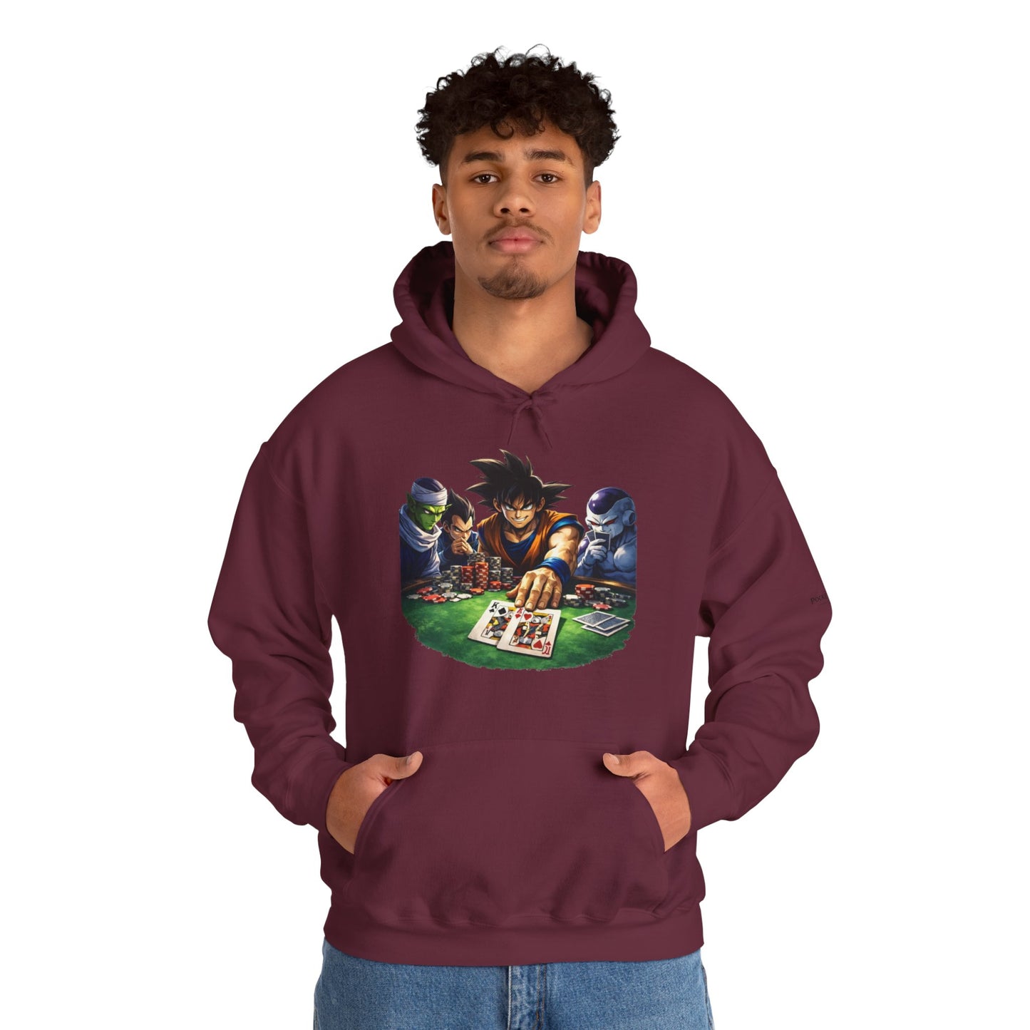 Saiyan Hoodie – Dragon Ball Inspired Poker Graphic | PocketKingsCo