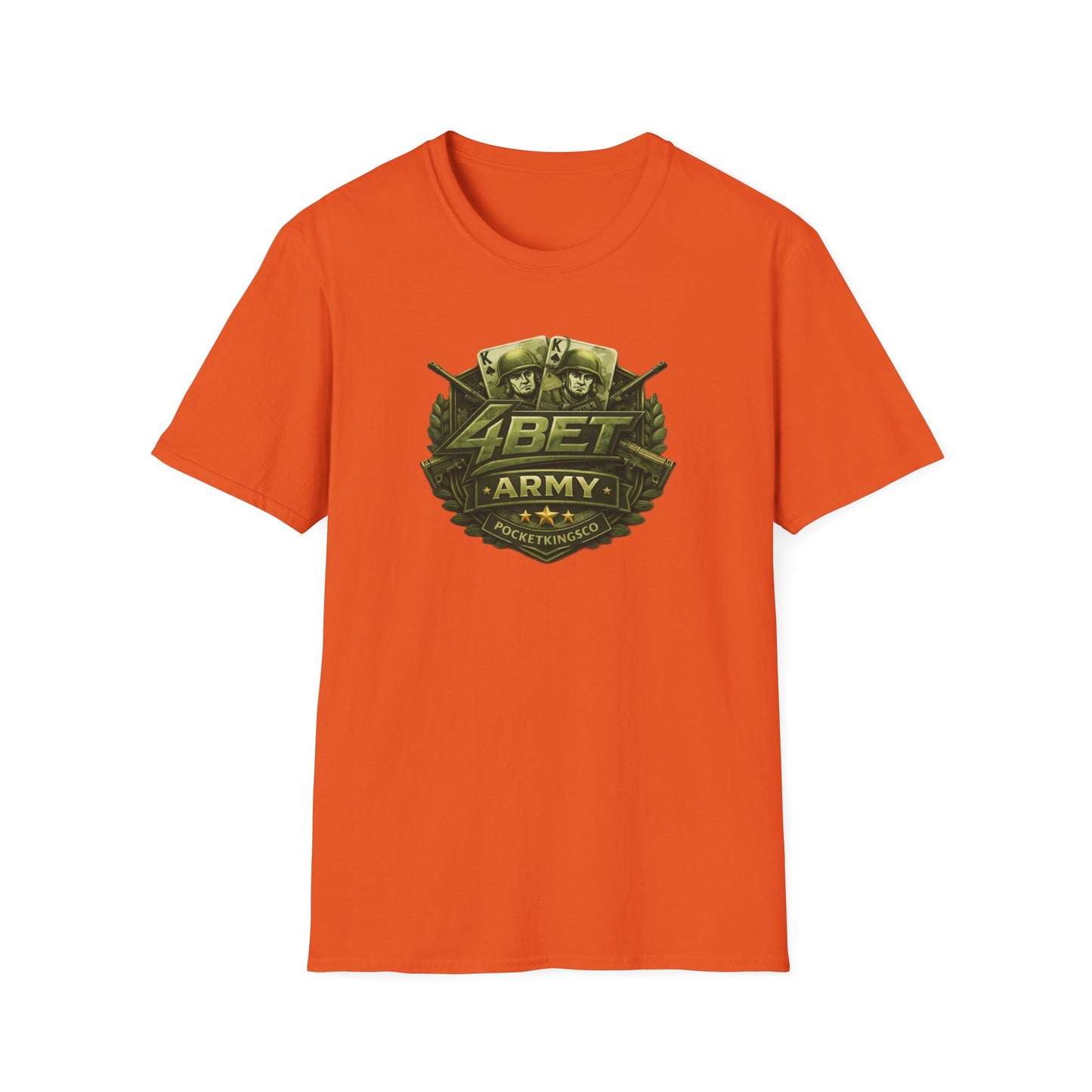 PocketKingsCo Military Patch T-Shirt — "4BET Army" Tee