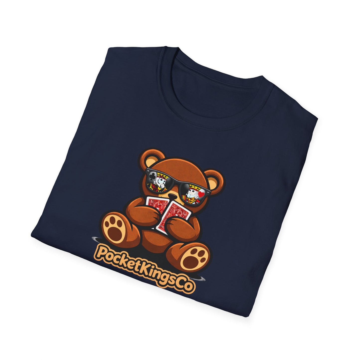 High Roller Teddy – Poker Graphic T-Shirt | Pocket Kings Co