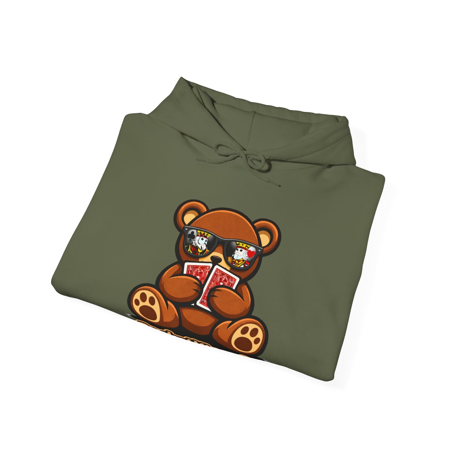 High Roller Teddy – Poker Graphic Hoodie | Pocket Kings Co