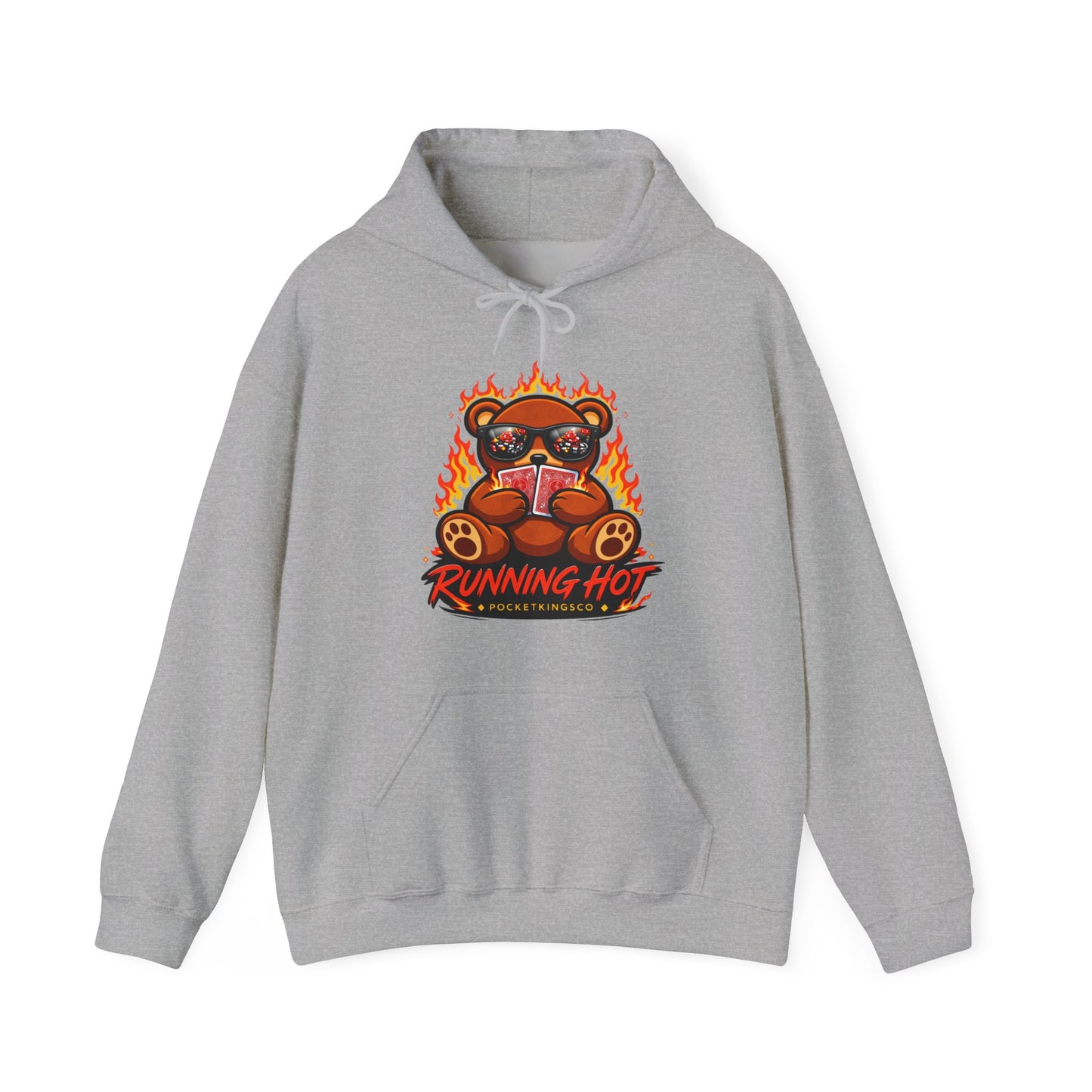 RUNNING HOT Teddy Hoodie  | PocketKingsCo Premium Poker Streetwear