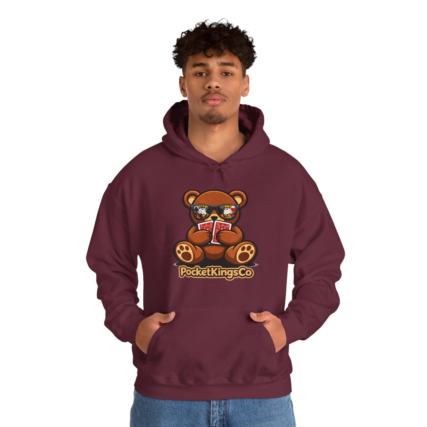High Roller Teddy – Poker Graphic Hoodie | Pocket Kings Co
