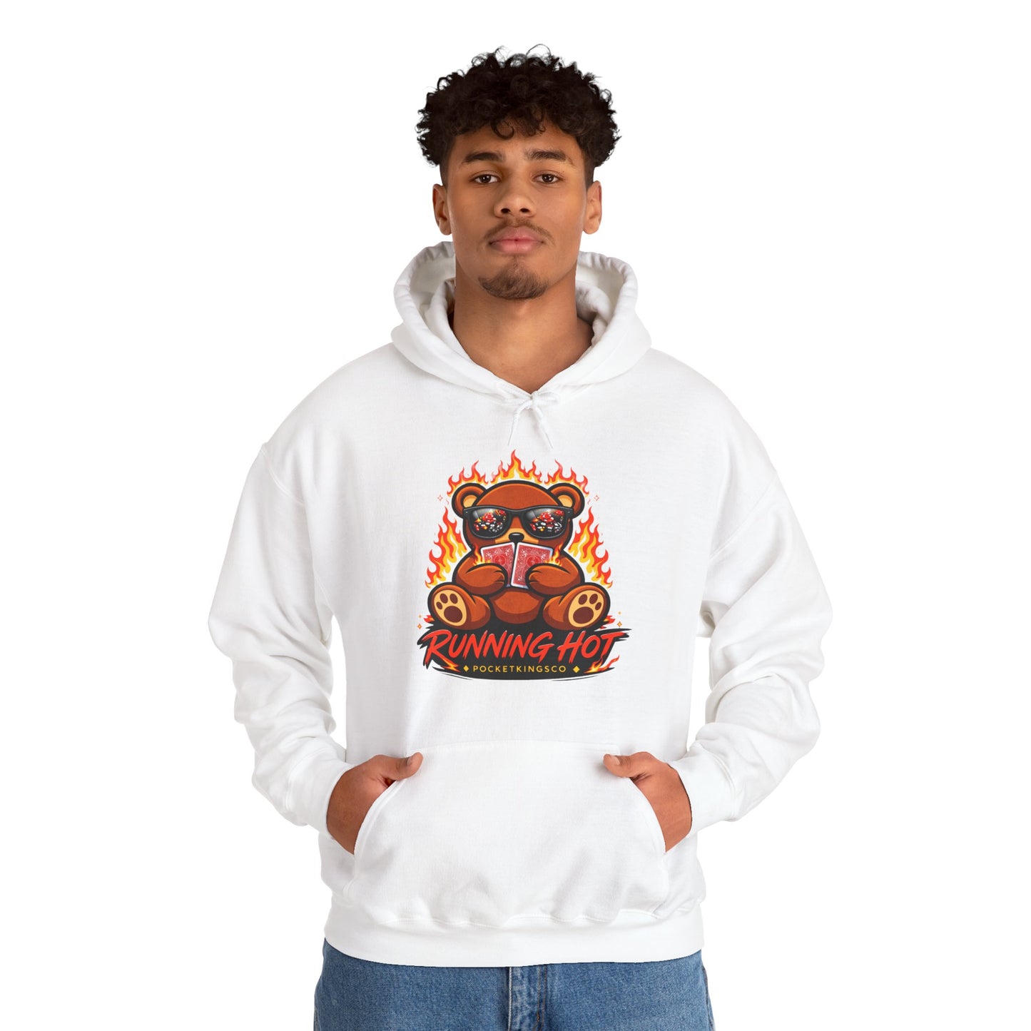 RUNNING HOT Teddy Hoodie  | PocketKingsCo Premium Poker Streetwear