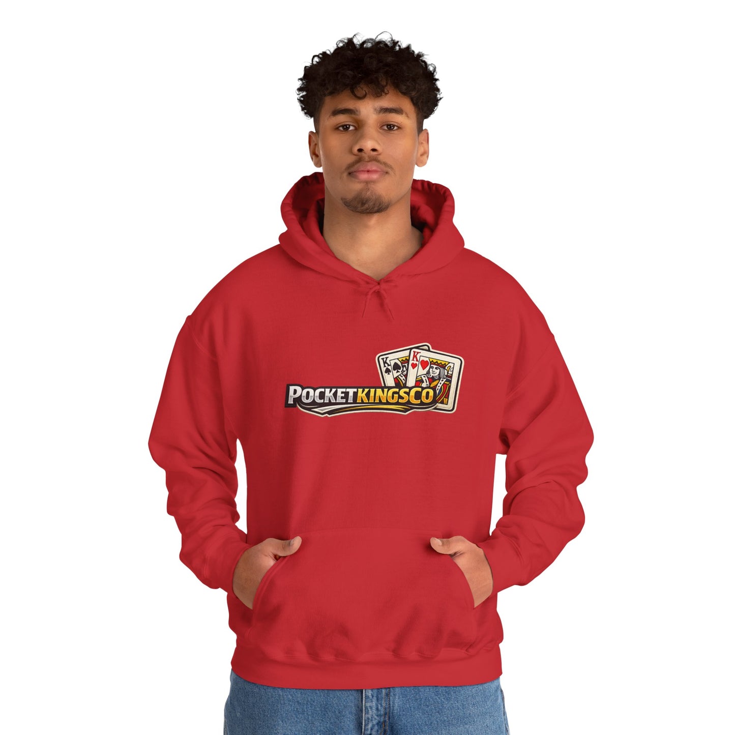 Pocket Kings Co. Logo Hoodie — Retro Playing Cards Graphic Sweatshirt