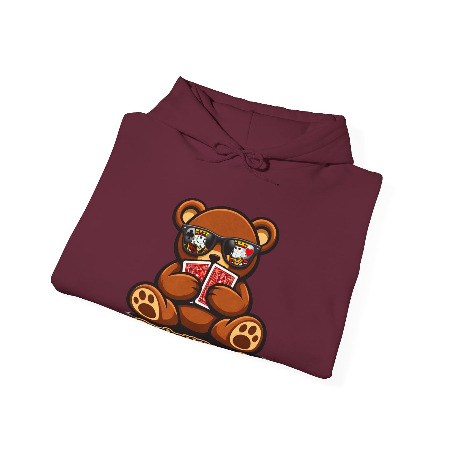 High Roller Teddy – Poker Graphic Hoodie | Pocket Kings Co